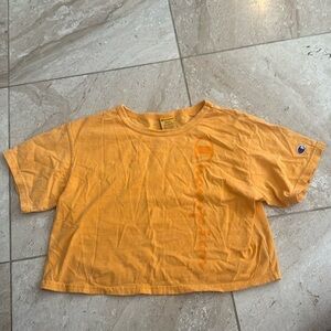 Champion tee crop Top Vintage small bright orange